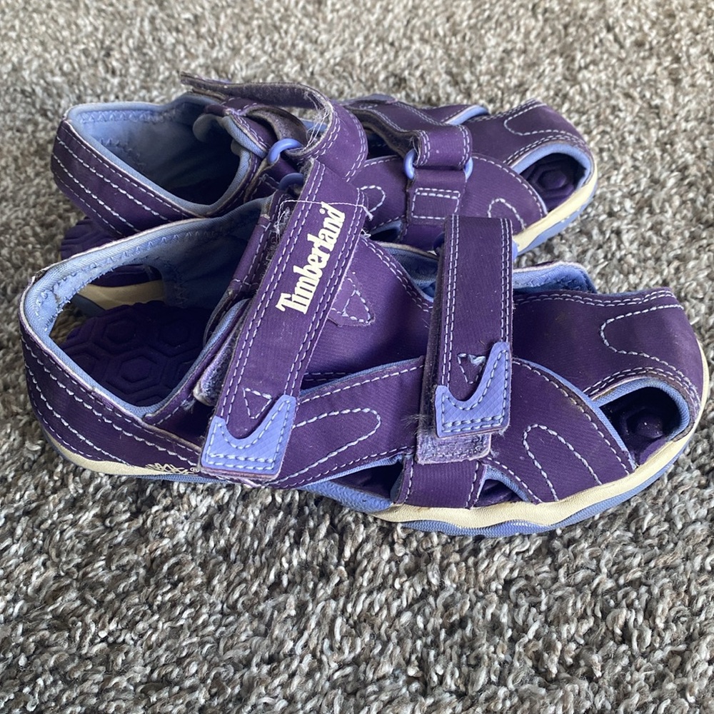 Timberland Big Girls Purple Adventure Seeker Water Shoes Sandals, size 1